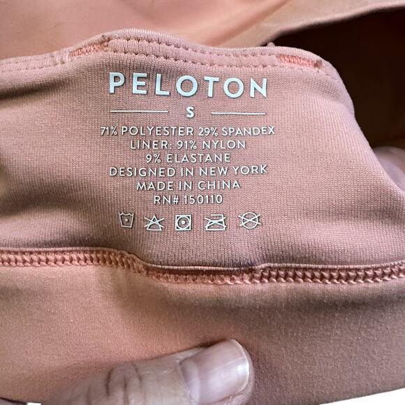 Peloton Logo Cadent Peak Strappy Activewear Bra Size Small Light Padding Cycle - Picture 12 of 12